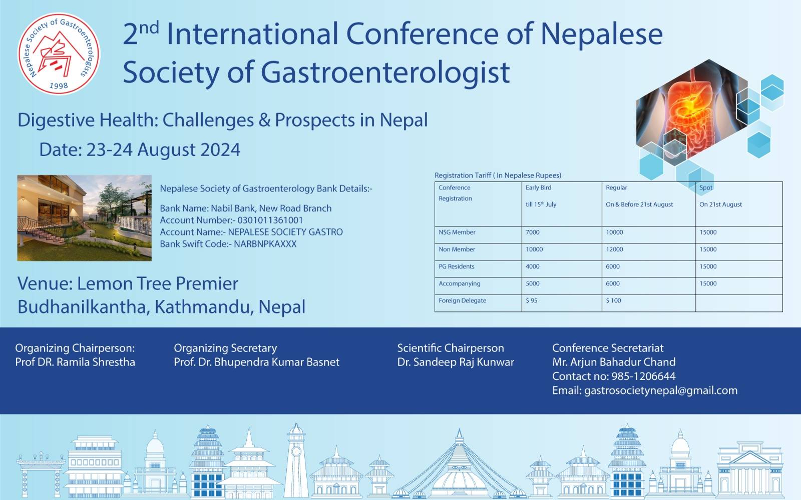 The 2nd International Conference of Nepalese Society of Gastroenterologist (24th August 2024 @ Nepal)